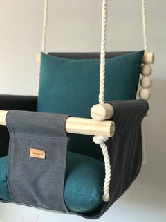 Hamaca para Bebé Gris/Verde Inglés - comprar online