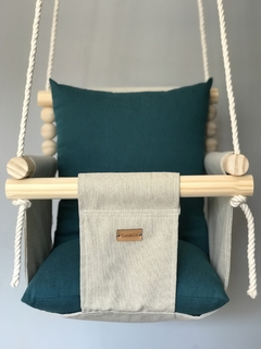 Hamaca para Bebé Beige/Verde Inglés
