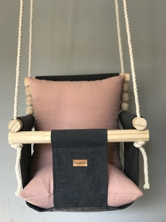Hamaca para Bebé Gris/Rosa Viejo