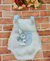Jardineira Diogo com Touca, Branca com Azul - comprar online