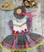 Jardineira Marina com chapéu grande na tiara, Preto e branco - Atelier Lorena Tolentino