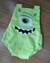 Jardineira Mike Wazowski - Atelier Lorena Tolentino