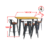 Mesa Tolix alta para banquetas tapa de madera de 140cm x 70cm con engrosado de 42 mm en internet