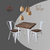 Juego de mesa y 2 silla tolix reforzada bar