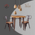 Juego de mesa y 2 silla tolix reforzada bar - sillas-online.com