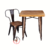 Mesa Tolix tapa de 70cm x 70cm con engrosado a 42 mm en cobre viejo - comprar online