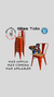 Combo por 12 unidades negro microtexturado asiento de madera - tienda online