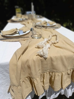 Camino Gasa Volados Beige - comprar online