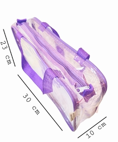 Necessaire MALOTE transparente e LILÁS 30x23 - comprar online