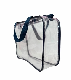 Necessaire MALOTE transparente 30x23 AZUL MARINHO com alça para viagem, maquiagem etc - comprar online