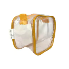 Kit com 2 MINI necessaire transparente 15X12 para viagem, maquiagem, esmalte, organizadora, multiuso - Gii Matos Makeup