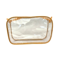 Necessaire transparente e AMARELA 23x15