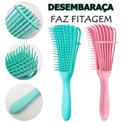Pente de cabelo escova polvo desembaraça fácil escolha a cor - comprar online