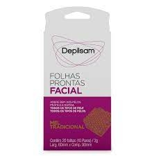 FOLHAS PRONTAS FACIAL DEPILATÓRIA MEL DEPILSAM