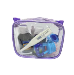 Kit com 2 MINI necessaire transparente 15X12 para viagem, maquiagem, esmalte, organizadora, multiuso - loja online