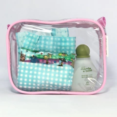 Kit com 2 MINI necessaire transparente 15X12 para viagem, maquiagem, esmalte, organizadora, multiuso