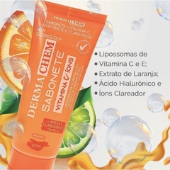 SABONETE FACIAL VITAMINA C ANTI IDADE E CLAREADOR DERMACHEM - loja online