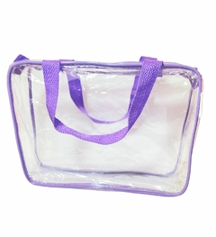 Necessaire MALOTE transparente e LILÁS 30x23