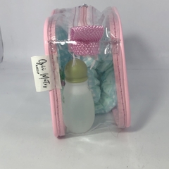 Mini Necessaire transparente e ROSA 15x12 na internet