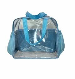 Bolsa / mala MATERNIDADE AZUL TRANSPARENTE E NAILON passeio