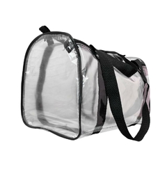 Bolsa / Mala para viagem transparente e preta com alça - Gii Matos Makeup