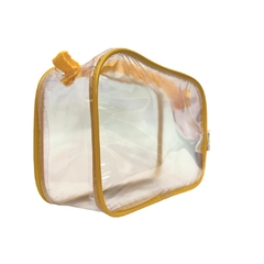 Necessaire transparente e AMARELA 23x15 - comprar online