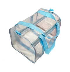 Bolsa / Mala para viagem transparente e AZUL com alça - comprar online