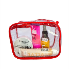 Kit com 2 MINI necessaire transparente 15X12 para viagem, maquiagem, esmalte, organizadora, multiuso na internet