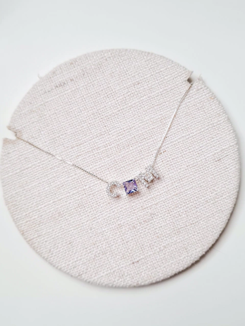 PINGENTE DE PRATA SEPARADOR QUADRADO