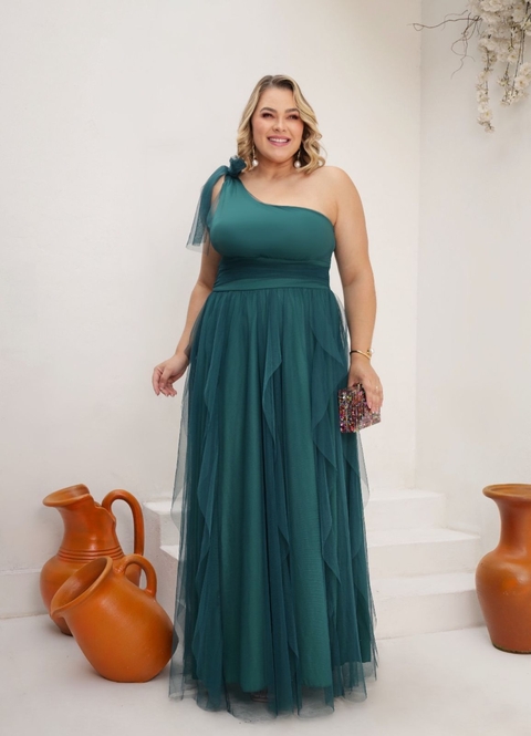VESTIDO FESTA TULE AURORA SAMMY OMBRO SÓ