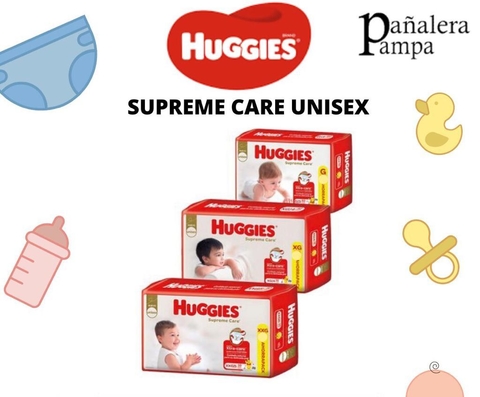 OFERTA HUGGIES SUPREME CARE UNISEX (2 HIPERPACK (M a XXG)
