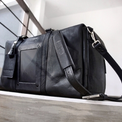 PRE ORDER BOLSO DE VIAJE PRAGA NEGRO Y ALUMINIO NEGRO