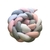 Chichonera trenzada Rosa, blanco y gris