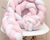 Chichonera trenzada Rosa bebé y blanco