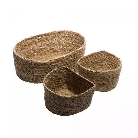 Conjunto 3 Cestos Multifuncionais de Fibra Natural - Wolff