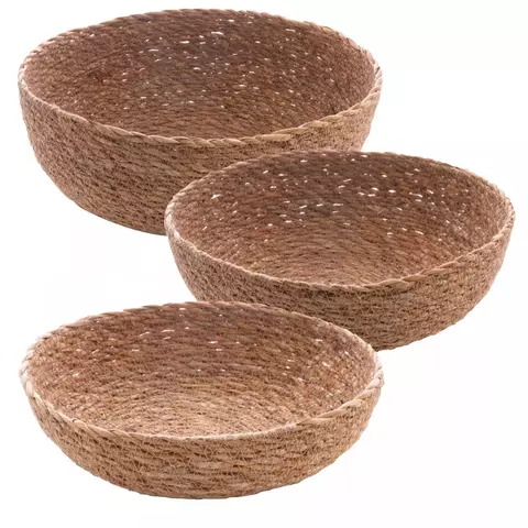 CJ 3 CESTAS DE FIBRA NATURAL