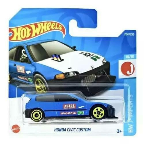 HOT WHEELS HONDA CIVIC CUSTOM - AZUL