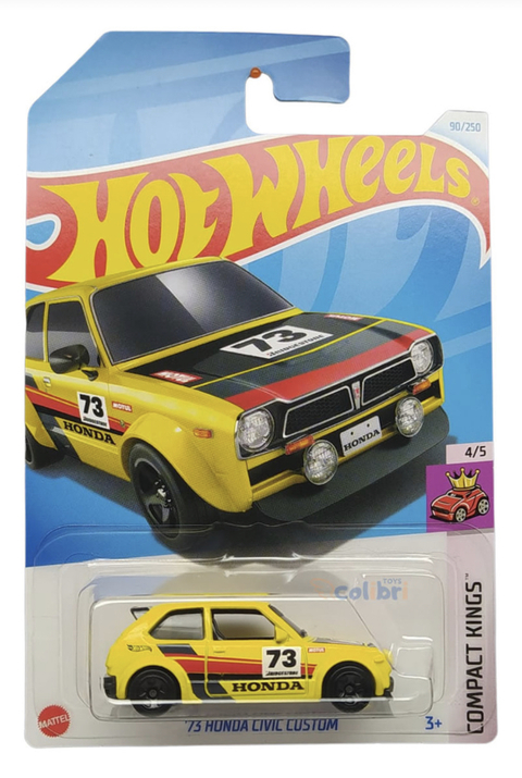 HOT WHEELS ‘73 HONDA CIVIC CUSTOM - AMARELO
