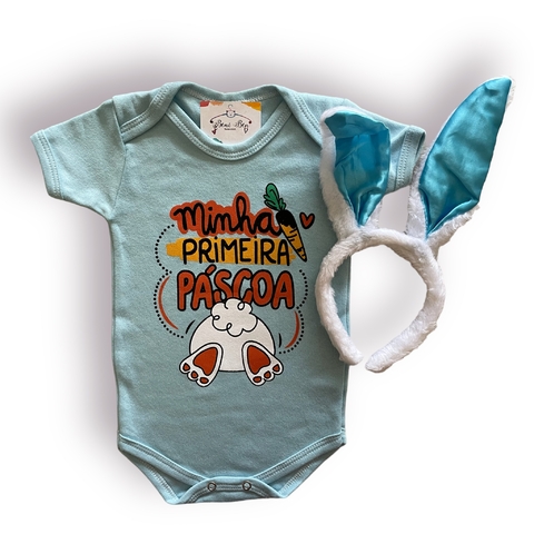 KIT BEBÊ BODY + ORELHINHAS - PÁSCOA AZUL - comprar online