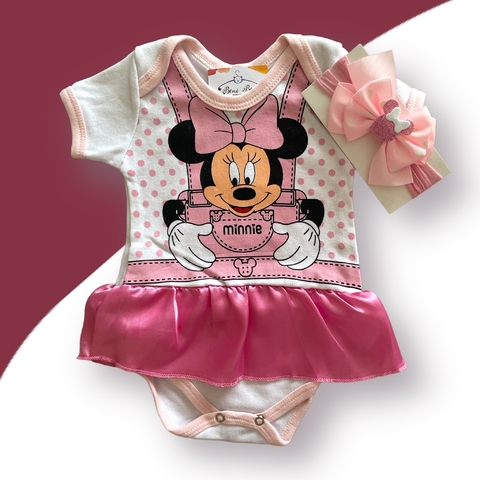 KIT BODY + LAÇO MlNNlE ROSA