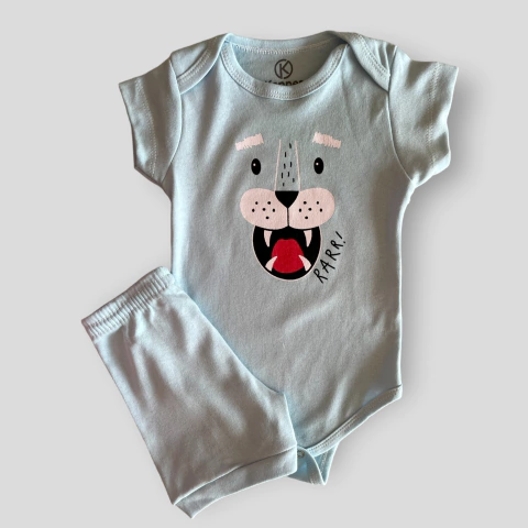 CONJUNTO BODY + BERMUDINHA - TIGRE BRANCO - KAPPES