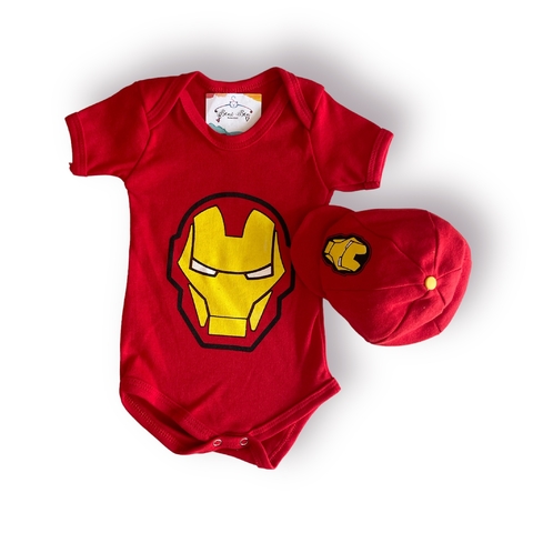 KIT BODY + BOINA HOMEM DE FERRO