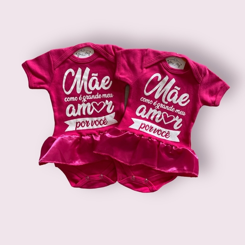 BODY TEMÁTICO COMO É GRANDE O MEU AMOR - PINK