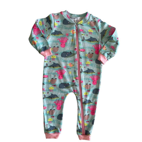 MACACÃO MANGA LONGA COM ZÍPER FUNDO DO MAR - KAPPES