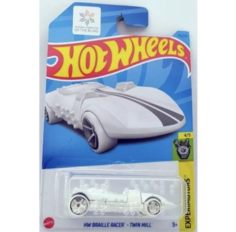 HOT WHEELS HW BRAILLE RACER TWIN MILL - BRANCO