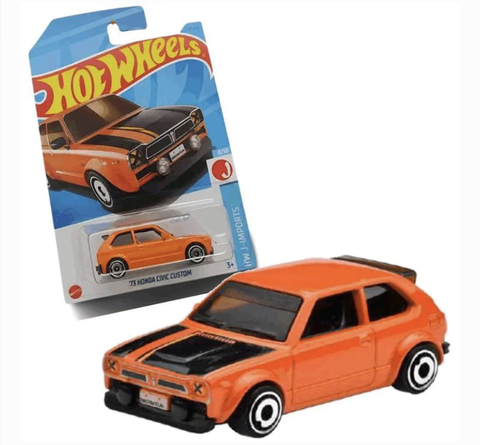 HOT WHEELS ‘73 HONDA CIVIC CUSTOM - LARANJA