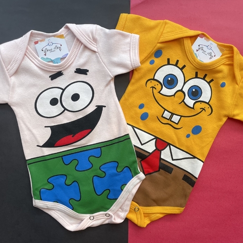 BODY TEMÁTICO - BOB ESPONJA & PATRlCK