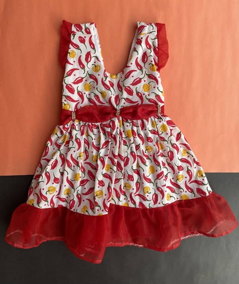 ROMPER/VESTIDO PIMENTINHA