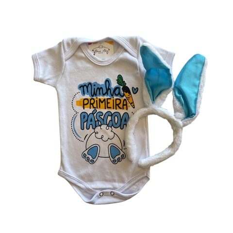 KIT BEBÊ BODY + ORELHAS - BRA/AZ PÁSCOA - comprar online