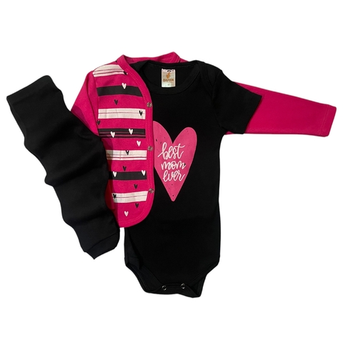 KIT BODY BEBÊ 3 PEÇAS - BEST MOM - comprar online
